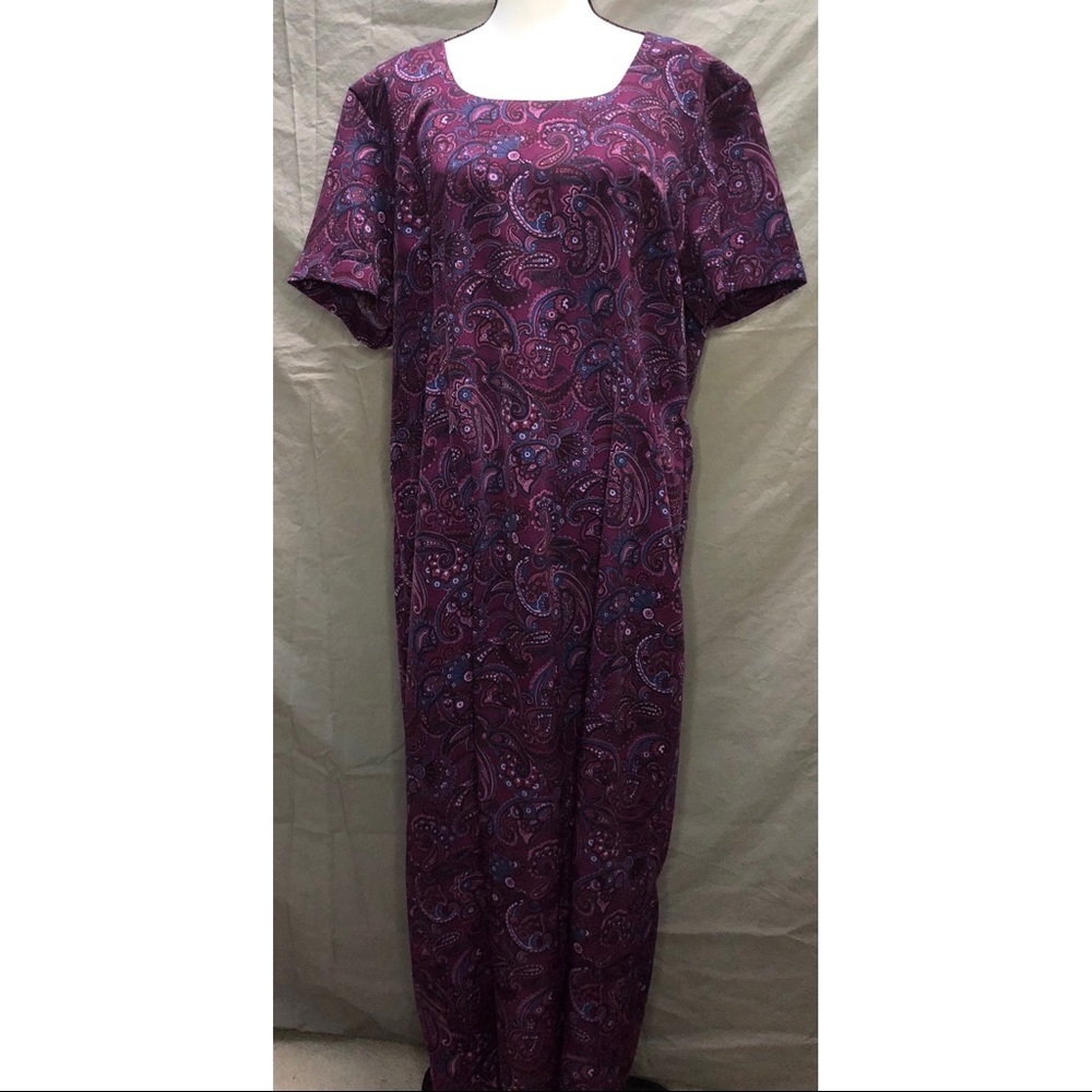 Vintage paisley floor length dress